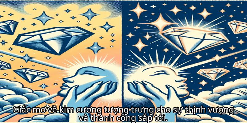 Giấc mơ về kim cương tượng trưng cho sự thịnh vượng và thành công sắp tới.