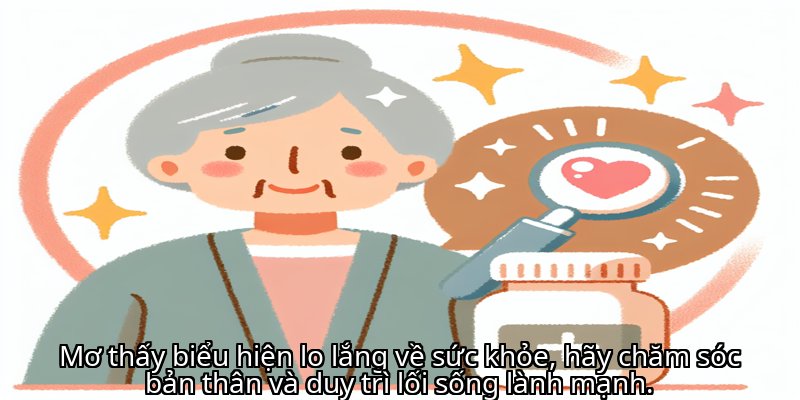 Mơ thấy biểu hiện lo lắng về sức khỏe, hãy chăm sóc bản thân và duy trì lối sống lành mạnh.