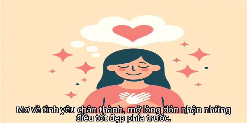 Mơ về tình yêu chân thành, mở lòng đón nhận những điều tốt đẹp phía trước.