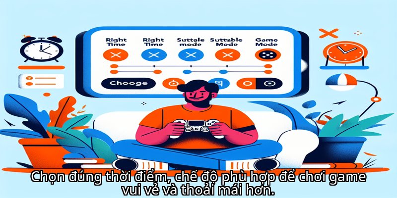 Chọn đúng thời điểm, chế độ phù hợp để chơi game vui vẻ và thoải mái hơn.